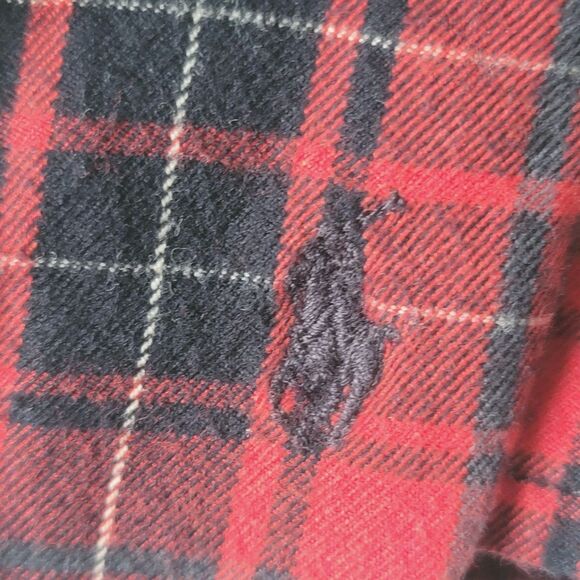 Polo Ralph Lauren Girls Red Black Plaid Fit Flare Holiday Dress Size 5 - Picture 13 of 14